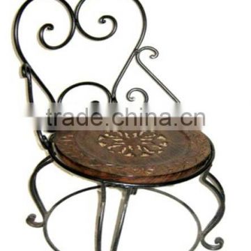 Wrought iron Wooden Chairs