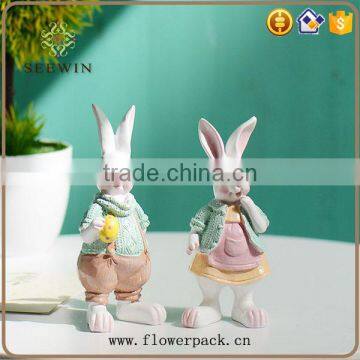 Creative resin rabbit household decorations and decorations