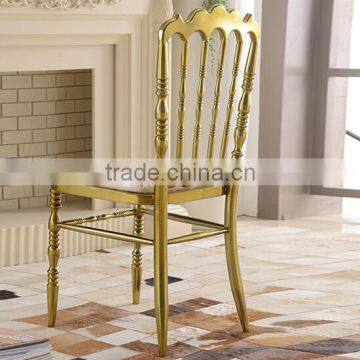 Quality Polished Champange Gold Stainless Steel Luxury Modern Chiavari Chair LQ-SSC001C