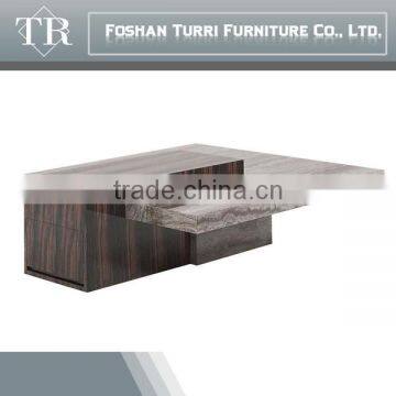 Modern White and Yellow Veins All Marble Combined Console Table photo-3