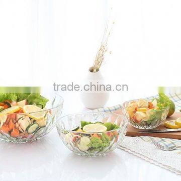 9inch,8inch, 7inch and 5inch Clear Glass Fruit or Salad Bowl