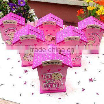 Children Prizes for Cartoon Colorful Custom Wood Money Saving Box photo-6