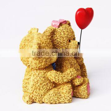 Custom Small Resin Couple Teddy Bear Figurines photo-4