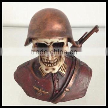 Custom collectible World War Two soldier skull bust model china manufacturer