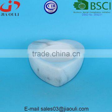 Popular Colour Marble Ceramic Heart Candle Holder photo-2