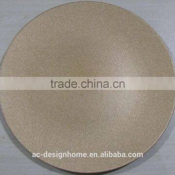 GOLD GLITTER PP PLASTIC CHARGER PLATE