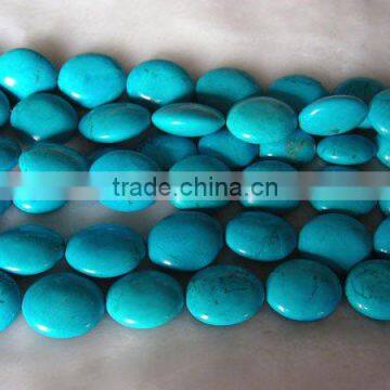 wholesale jewelry fashion coin shape turquoise loose beads strand