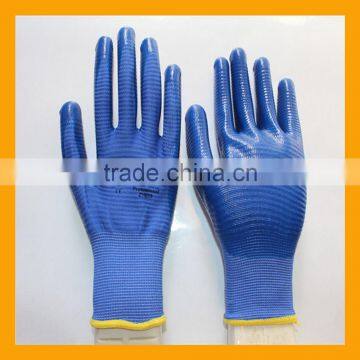 13Gauge Seamless U3 Polyester Yarn Knitted Gauntlet Nitrile Gloves