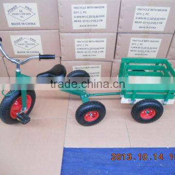 Outdoor Toy/children Ride on Tricycle Toy TC1803F Red Trailer, Pneumatic Wheel photo-2