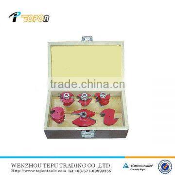 6pcs router bit set with wooden case