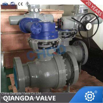 Carbon steel 2pc flange trunnion mounted ball valve