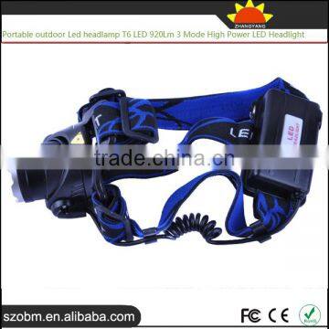 Portable Outdoor Led Headlamp T6 LED 920Lm 3 Mode High Power Led Headlight photo-6