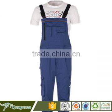 Cotton Fabric Blue Wear Rough Workwear Pants photo-2
