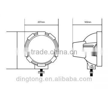 7 Inch Red Ring Hid Xenon off Road Light, 55w Hid Offroad Light photo-2