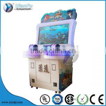 2016 hot sale ticket redemption happy fishing kids coin operated game machine with 22 inch lcd csreen