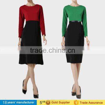 long sleeve work shealth winter dresses lady office dress