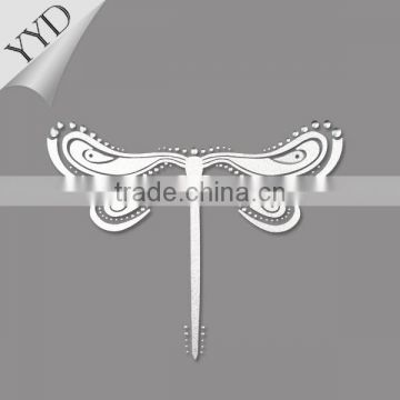 dragonfly glitter heat transfer and rhinestone applique motif