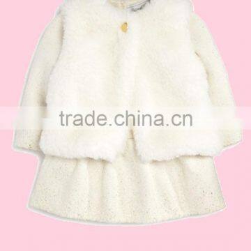 Infant Girls' Faux Fur Vest Wholesale Children's Boutique Clothing Kids Clothes HSC5623