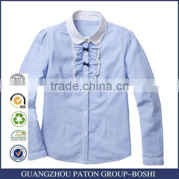School Girls Cotton Long Sleeve Shirt High School Apparel