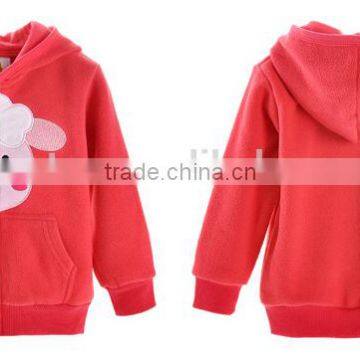 2016 Cute Animals Pattern 100% Polyester 360g Polar Fleece Kids Coat for Girls photo-4