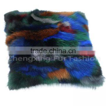 CX-D-55 Home Decoration Pillow Patchwork Real Fox Fur Cushion & Pillow Cover photo-3