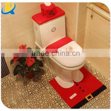 Hot selling Christmas style red and white durable toilet seat cover