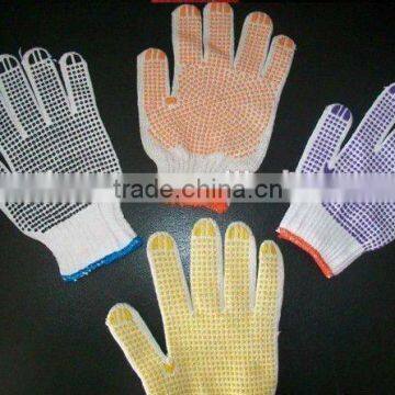 10 Gauge Hot Sale PVC Dotted Gloves/Cotton