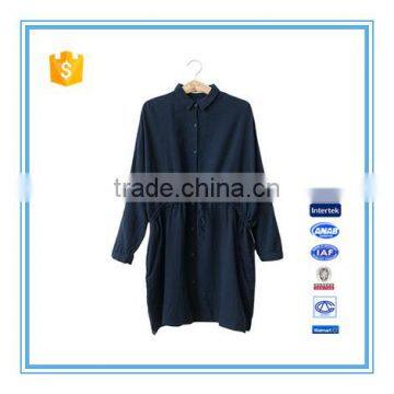 Spring And Summer Long Sleeves Double Layer Cotton Long Women Shirt photo-2