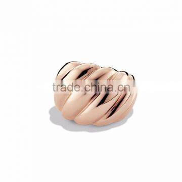 Plain Rose Gold Plated Big Designer Ring