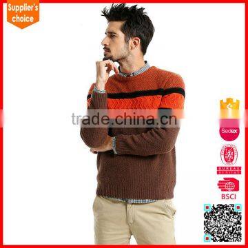 New fashion style pullover sweater knitting pattern wool men pullover