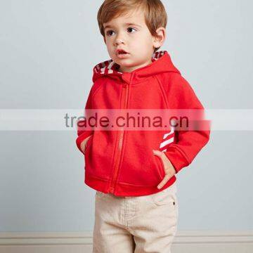 Cute Plain Stripes Zipper Wholesale Kid Hoody photo-2