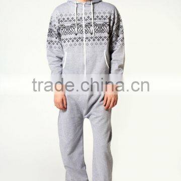 diamond print adult onesie hooded pajama