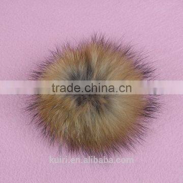 10-15cm Genuine Raccoon Fur Pom Poms Fur Balls DIY for Children Knitted Cap Gloves Keychain Beanies Jewelry Accessories photo-5