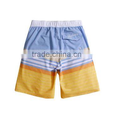 Yellow and Blue Stripes Digital Printing Man Board Short Mutifunction Sport Short photo-2