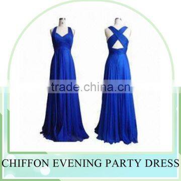 Hot sale New fashion Custom sleeveless sexy Maxi Chiffon Evening Party Dress