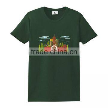 Rounded Hem 60% Cotton 40% Polyester Cheap Printing Muscle Fit t Shirt photo-4