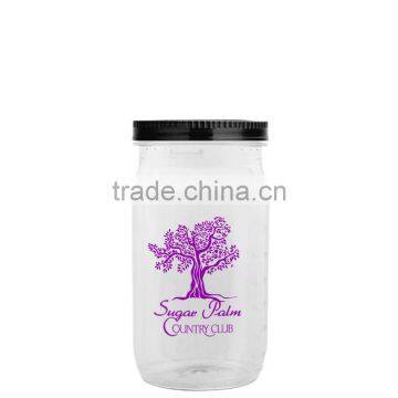USA Made 27 oz Tritan Storage Mason Jar With Screw-On Lid - Measurements on Side of Jar and Comes With Your Logo photo-4