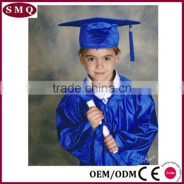 High Quality Graduation Hood Cap and Gowns Blue Graduation Gown photo-3