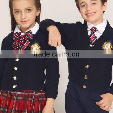 Autumn Fitted Slim Long Sleeves Cardigan School Sweater