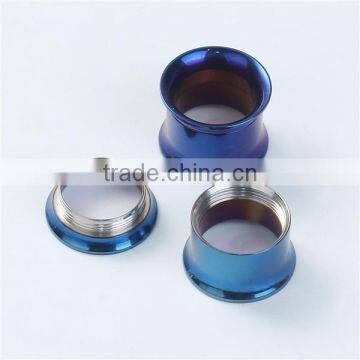 14mm Stainless Steel Ear Stretcher Expander Cylinder Blue Cheap Ear Gauge Plugs photo-3