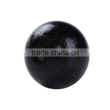 High Quality Round Black Printing Hinoki Wood Beads