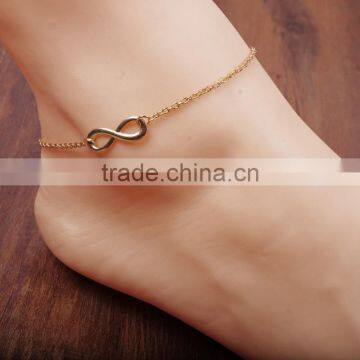 Simple Women Ankle Bracelet Infinity Barefoot Beach Foot Jewelry Anklet