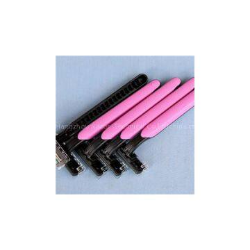 Triple blade razor with lubrication strip, stainless steel from Japan