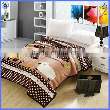 winter animal print fleece blanket/best price blanket in china