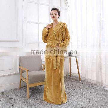 Women's Hooded Thick Robe in 2017 Winter photo-4