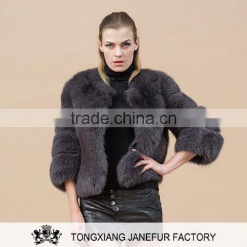 Winter new natural animal fox fur coat real fur parka