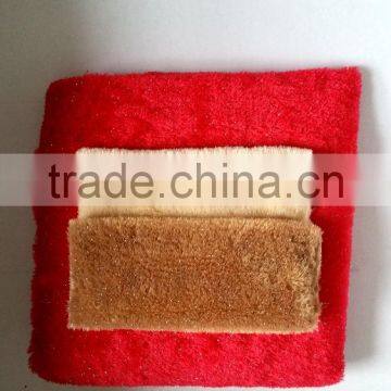 Warp Stretch Knitted Warm Peacock Cashmere Silver Faux Fur Plush Fabric photo-2