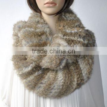 Y.ROGUSA Brand YR007 Real rabbit knitted fur snood scarf/Winter warm fur scarf Neckwear