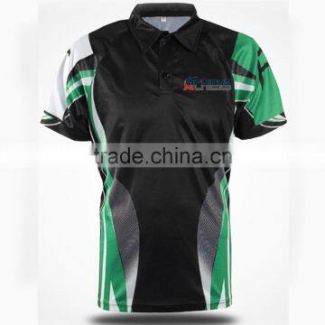 Custom logo printed cool-dry polo collar t shirt