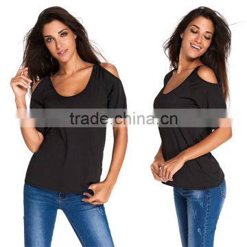 Attractive fashion top sell new blouse back neck design